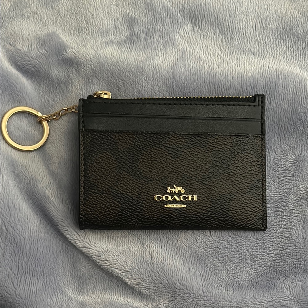 Coach Black and Gold Card Holder